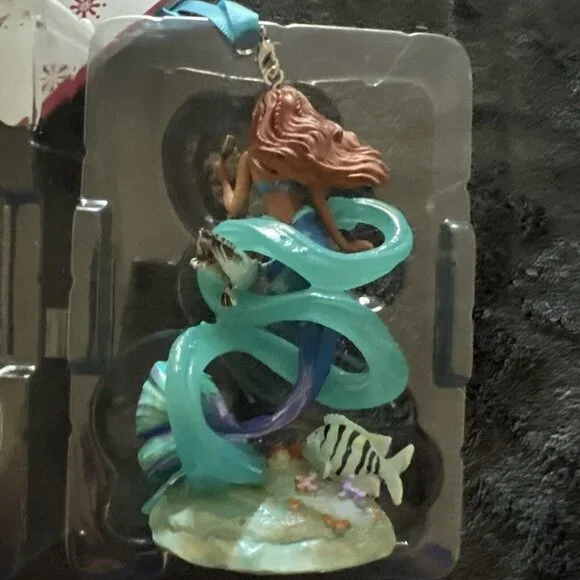 BNWT Disney The Little Mermaid Ariel with Flounder Live Action Film Ornament - Picture 6 of 8